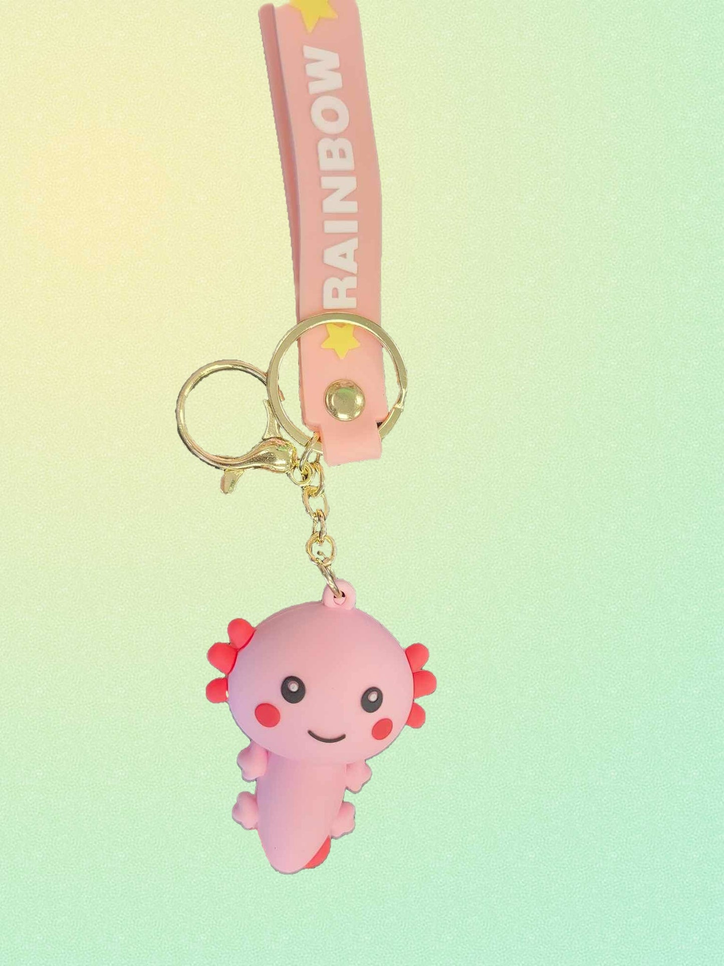 Happy Axolotl Keychain